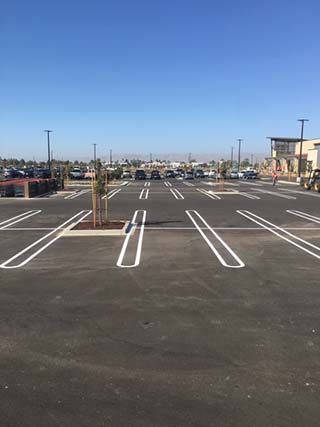 Striping in a Parking Lot 